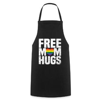 Free Mom Hugs - Kochschürze - Schwarz - Vorne - AI Model Male 185 dark (185cm)