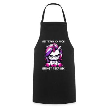 Sympa je peux aussi apporter mais rien n’apporte - Tablier de cuisine - noir - Devant - AI Model Male 185 dark (185cm)
