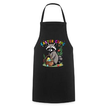 Funny Raccoon Costume Cute Easter Eggs - Cooking Apron - black - Front - AI Model Male 185 dark (185cm)