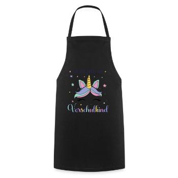 Je suis une licorne d’âge préscolaire maintenant - Tablier de cuisine - noir - Devant - AI Model Male 185 dark (185cm)