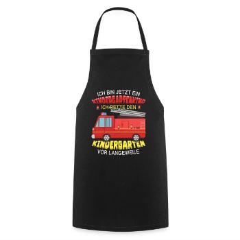 I'm a kindergartner now I'm saving from - Cooking Apron - black - Front - AI Model Male 185 dark (185cm)