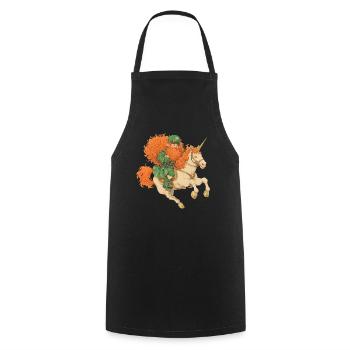 Licorne Saint-Patrick Licorne japonaise - Tablier de cuisine - noir - Devant - AI Model Male 185 dark (185cm)