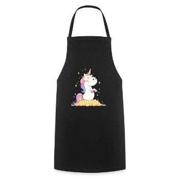 Licorne Saint-Patrick Licorne japonaise - Tablier de cuisine - noir - Devant - AI Model Male 185 dark (185cm)