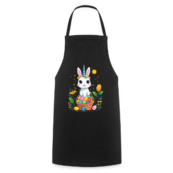 Licorne drôle lapin de Pâques Licorne mignonne Licorne de Pâques - Tablier de cuisine - noir - Devant - AI Model Male 185 dark (185cm)
