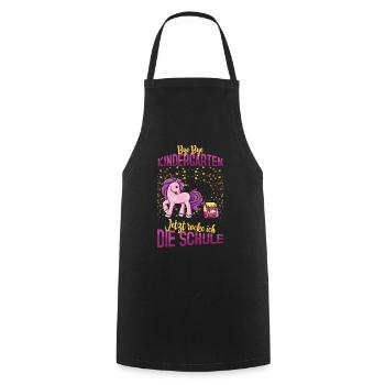 Bye Bye Kindergarten Enrollment Now I'm Rocking - Cooking Apron - black - Front - AI Model Male 185 dark (185cm)