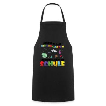 Inscription Prends soin de toi Maternelle Je fais vibrer le - Tablier de cuisine - noir - Devant - AI Model Male 185 dark (185cm)