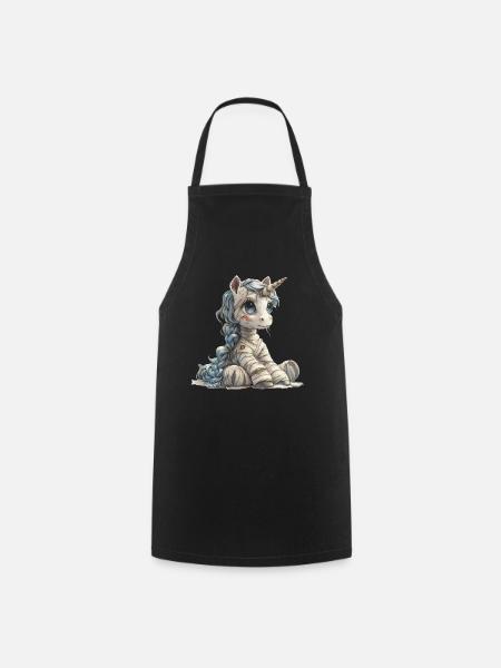 Einhorn Halloween Japanisches Einhorn - Kochschürze - Schwarz