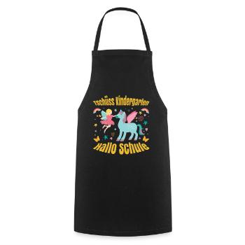 Enrolment Bye Bye Kindergarten Hello School - Cooking Apron - black - Front - AI Model Male 185 dark (185cm)