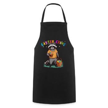 Drôle de raton laveur Costume Lapins de Pâques Oeufs de Pâques - Tablier de cuisine - noir - Devant - AI Model Male 185 dark (185cm)