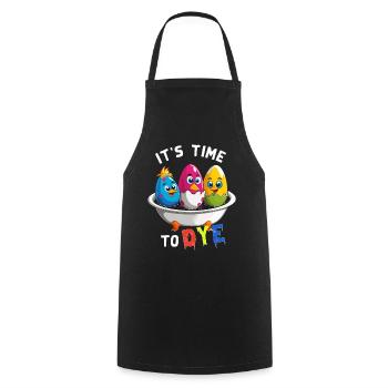 Oeufs Teinture Humour Coloré Drôle Pâques Artiste - Tablier de cuisine - noir - Devant - AI Model Male 185 dark (185cm)