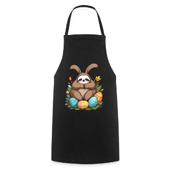 Lustiges Faultier Osterhase Süßes Osterfaultier - Kochschürze - Schwarz - Vorne - AI Model Male 185 dark (185cm)