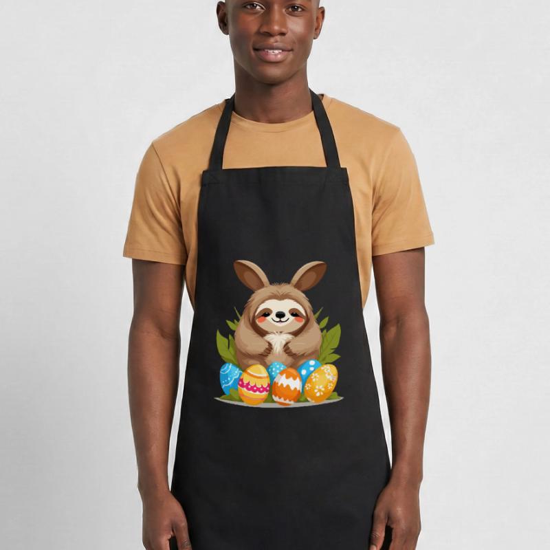 Funny Sloth Easter Bunny Iconic Easter Cooking Apron