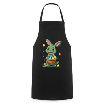 Iconic Easter Dinosaur Dinosaur Easter Bunny - Cooking Apron - black - Front - AI Model Male 185 dark (185cm)