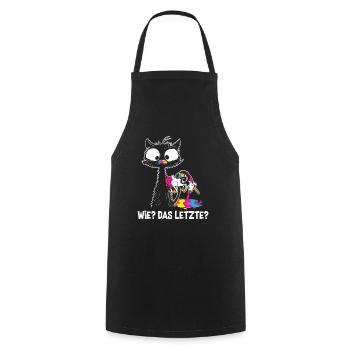How The Last Cat Eats Unicorn Cats - Cooking Apron - black - Front - AI Model Male 185 dark (185cm)
