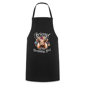 Friend Of The Birthday Girl - Cooking Apron - black - Front - AI Model Male 185 dark (185cm)