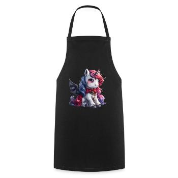 Unicorn Vampire Halloween Kawaii - Cooking Apron - black - Front - AI Model Male 185 dark (185cm)