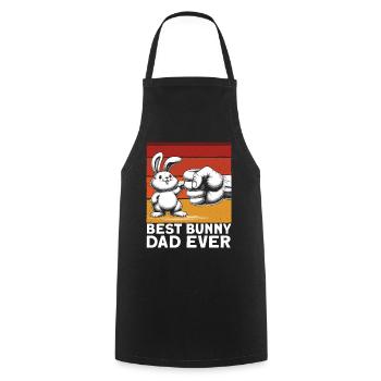 Best Bunny Dad Ever - Cooking Apron - black - Front - AI Model Male 185 dark (185cm)