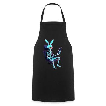Easter Bunny Gamer Iconic Easter Gaming - Cooking Apron - black - Front - AI Model Male 185 dark (185cm)