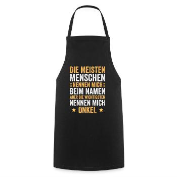 Most people call me by my name, uncle - Cooking Apron - black - Front - AI Model Male 185 dark (185cm)