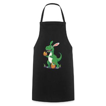 Iconic Easter Dinosaur Dinosaur Easter Bunny - Cooking Apron - black - Front - AI Model Male 185 dark (185cm)