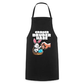 Big Brother Bunny - Cooking Apron - black - Front - AI Model Male 185 dark (185cm)