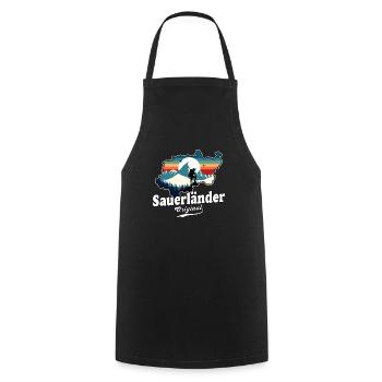 Sauerländer Original Retro Sunset - Tablier de cuisine - noir - Devant - AI Model Male 185 dark (185cm)