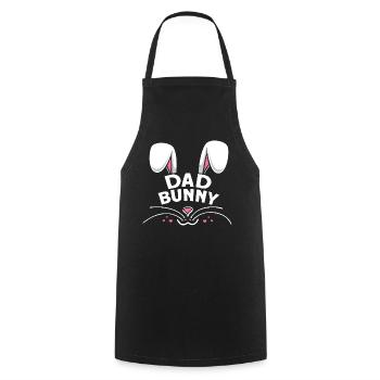 Dad Bunny - Cooking Apron - black - Front - AI Model Male 185 dark (185cm)