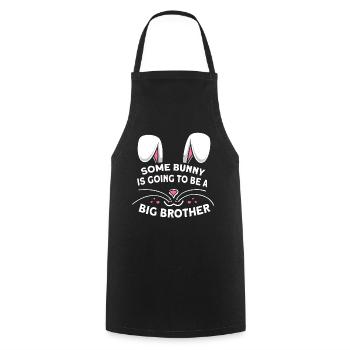 Some Bunny Is Going To Be A Big Brother - Cooking Apron - black - Front - AI Model Male 185 dark (185cm)