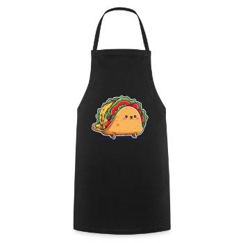 Kawaii Taco Cinco De Mayo Aesthetic Food - Cooking Apron - black - Front - AI Model Male 185 dark (185cm)
