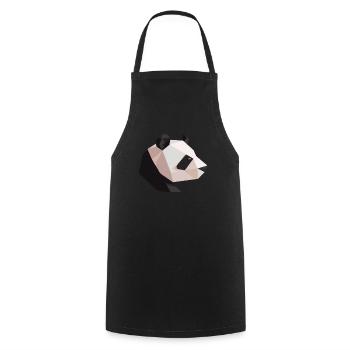 Panda Ours Origami Panda japonais - Tablier de cuisine - noir - Devant - AI Model Male 185 dark (185cm)