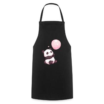 Panda Bear Balloon Japanese Giant Panda - Cooking Apron - black - Front - AI Model Male 185 dark (185cm)