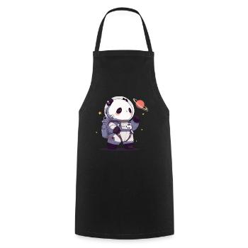 Pandabär Astronaut Japanischer Riesenpanda - Kochschürze - Schwarz - Vorne - AI Model Male 185 dark (185cm)