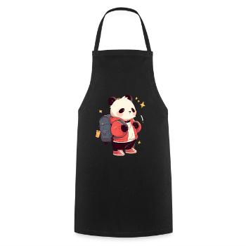 Pandabär Schulkind Japanischer Riesenpanda - Kochschürze - Schwarz - Vorne - AI Model Male 185 dark (185cm)