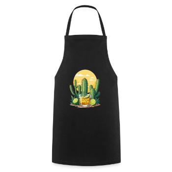 Ikonisches Mexiko Getränk Tequila Cinco De Mayo - Kochschürze - Schwarz - Vorne - AI Model Male 185 dark (185cm)