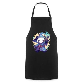 Panda Bear Wizard Japanese Giant Panda - Cooking Apron - black - Front - AI Model Male 185 dark (185cm)