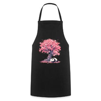 Panda Ours Panda géant japonais - Tablier de cuisine - noir - Devant - AI Model Male 185 dark (185cm)