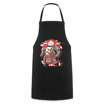 Panda Bear Samurai Japanese Giant Panda - Cooking Apron - black - Front - AI Model Male 185 dark (185cm)