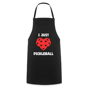 I Just Love Pickleball - Cooking Apron - black - Front - AI Model Male 185 dark (185cm)