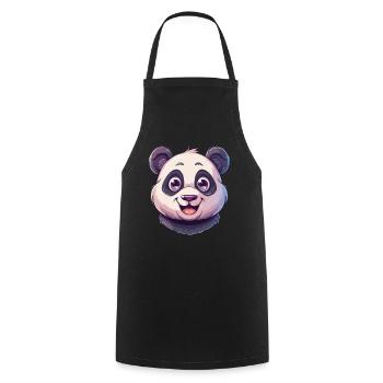 Panda Ours Panda géant japonais - Tablier de cuisine - noir - Devant - AI Model Male 185 dark (185cm)