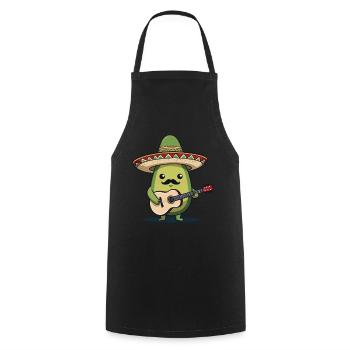 Avocado Mariachi Mexico Guitar Fiesta - Cooking Apron - black - Front - AI Model Male 185 dark (185cm)