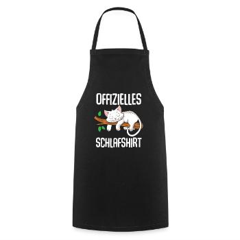 Chemise de nuit officielle pour chat - Tablier de cuisine - noir - Devant - AI Model Male 185 dark (185cm)