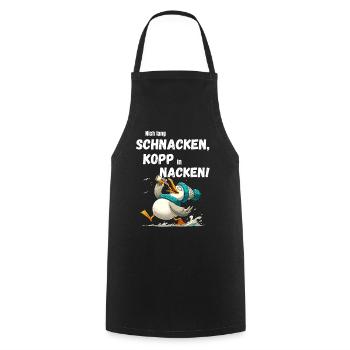 Hambourg fête des pères fête mouette alcool drôle - Tablier de cuisine - noir - Devant - AI Model Male 185 dark (185cm)