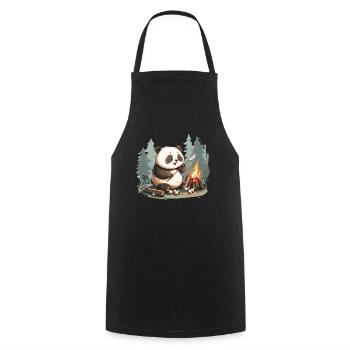 Pandabär Marshmallows Japanischer Riesenpanda - Kochschürze - Schwarz - Vorne - AI Model Male 185 dark (185cm)