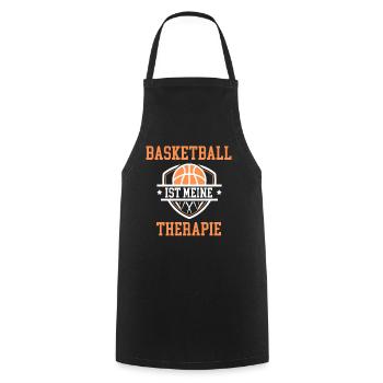 Basketball Ist Meine Therapie - Kochschürze - Schwarz - Vorne - AI Model Male 185 dark (185cm)