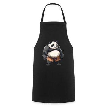 Panda Bear Sumo Catcher Panda géant japonais - Tablier de cuisine - noir - Devant - AI Model Male 185 dark (185cm)