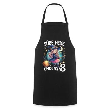 Sweet Witch Finally 8 - Cooking Apron - black - Front - AI Model Male 185 dark (185cm)