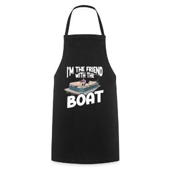 Ponton Bateau Ponton Capitaine - Tablier de cuisine - noir - Devant - AI Model Male 185 dark (185cm)