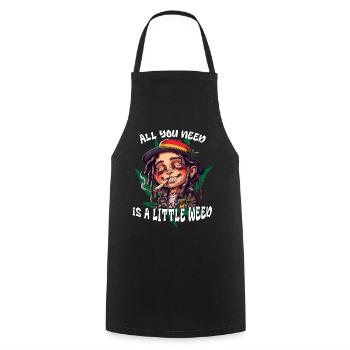 All you need is a little Weed. Cannabis, Rastafari - Kochschürze - Schwarz - Vorne - AI Model Male 185 dark (185cm)