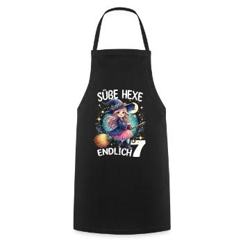 Sweet Witch Finally 7 - Cooking Apron - black - Front - AI Model Male 185 dark (185cm)