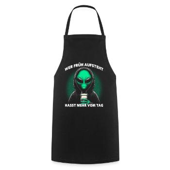 Those who get up early hate More of the day - Cooking Apron - black - Front - AI Model Male 185 dark (185cm)